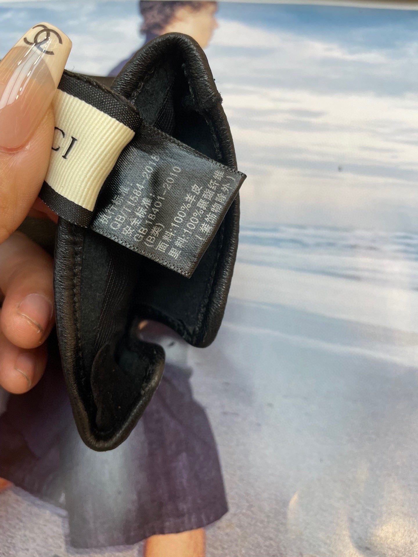 GUCCI FINGERLESS GLOVES IN BLACK LAMBSKIN WITH GOLD HORSEBIT 432606