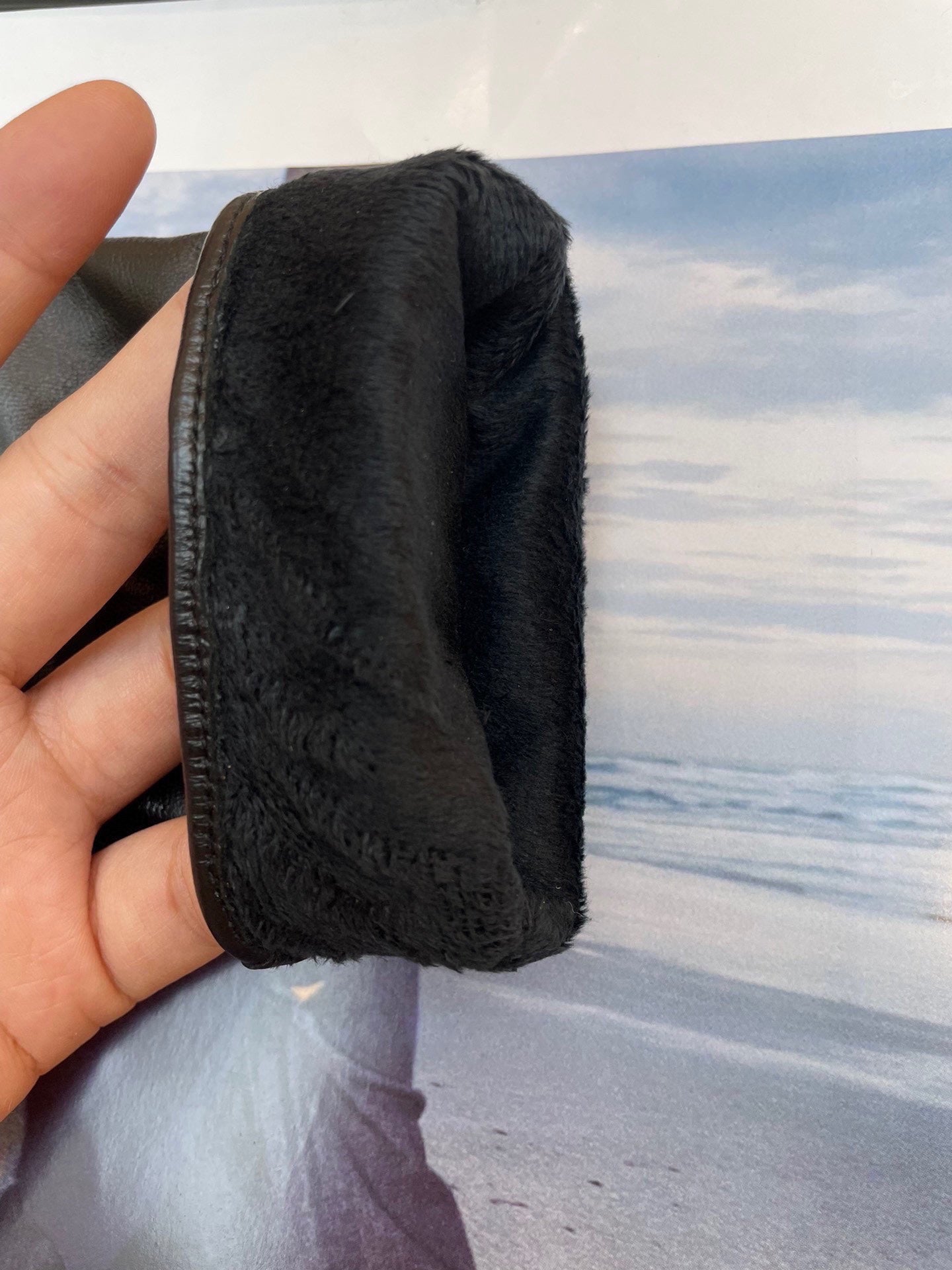 GUCCI GLOVES IN BLACK LAMBSKIN AND FLEECE LINING 465050