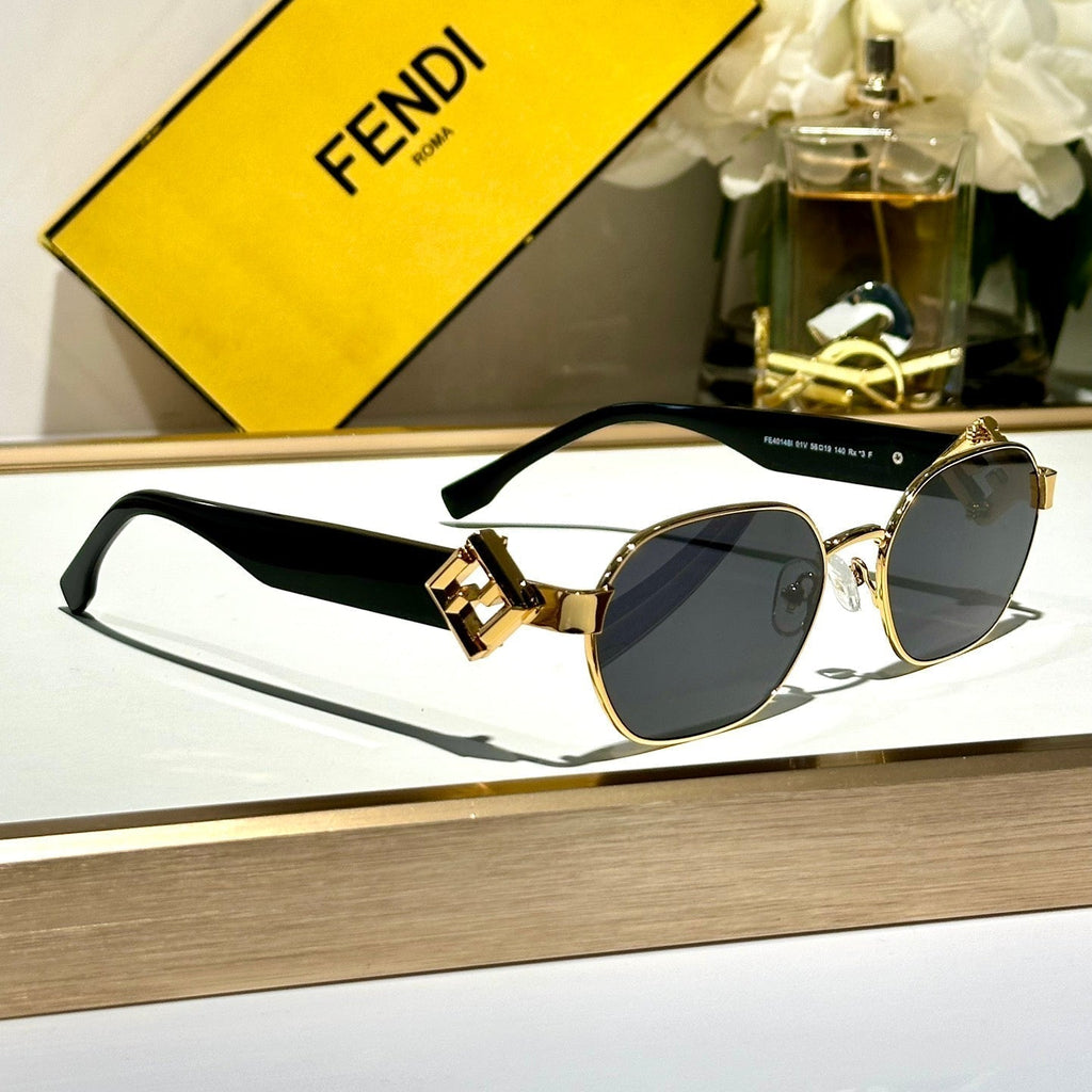 TRAVEL ROUND FRAME SUNGLASSES FE40148l IN METAL AND ACETATE