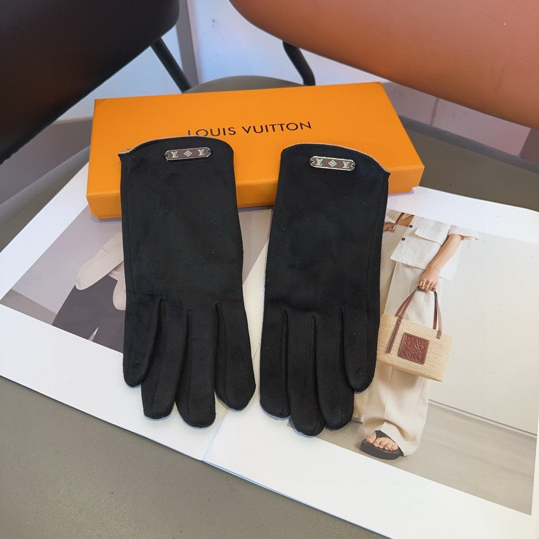 LOUIS VUITTON LV GLOVES IN BLACK WOOL 467979