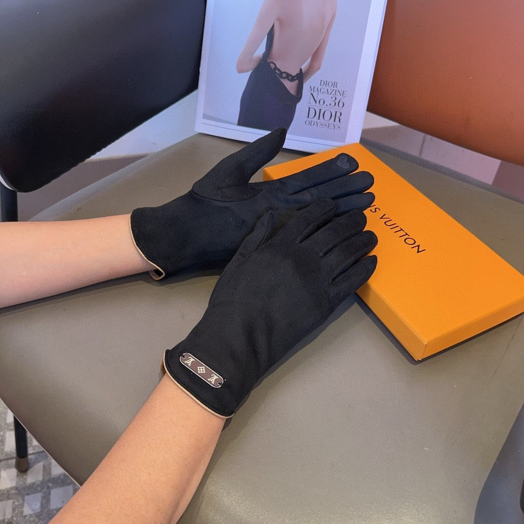 LOUIS VUITTON LV GLOVES IN BLACK WOOL 467979