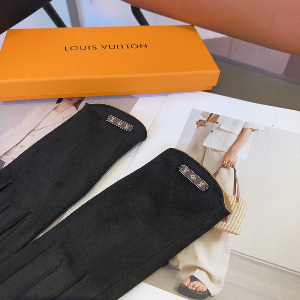 LOUIS VUITTON LV GLOVES IN BLACK WOOL 467979