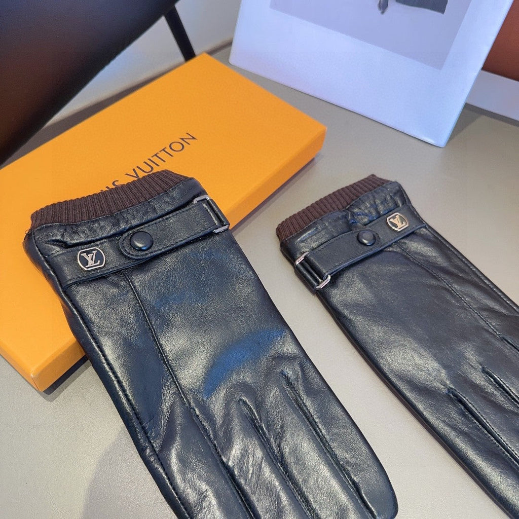 LOUIS VUITTON LV GLOVES IN BLACK LAMBSKIN 467997