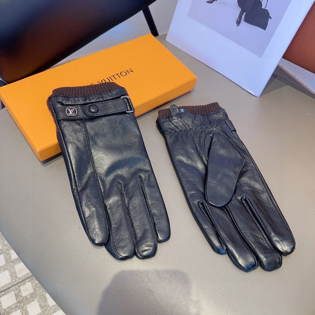 LOUIS VUITTON LV GLOVES IN BLACK LAMBSKIN 467997