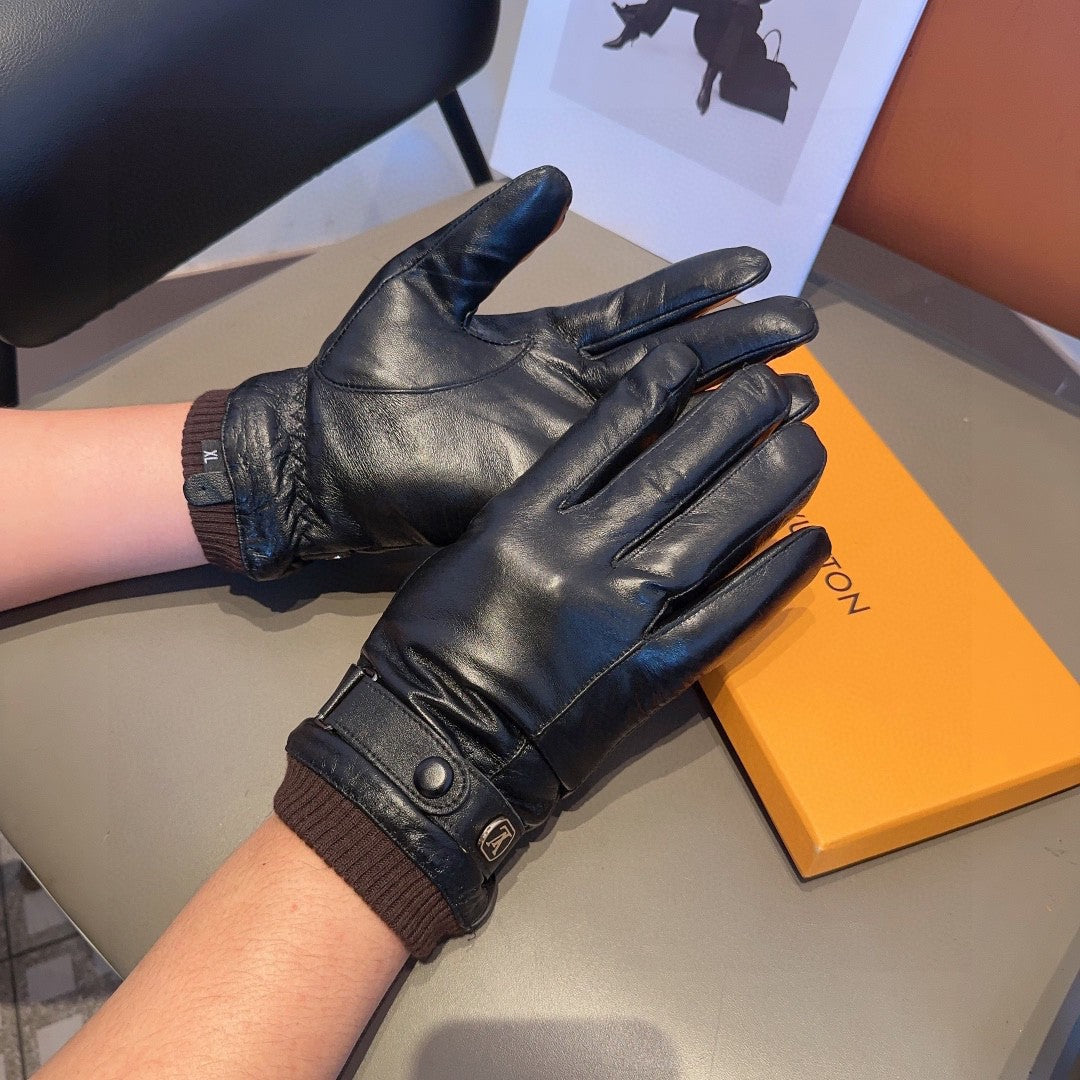 LOUIS VUITTON LV GLOVES IN BLACK LAMBSKIN 467997