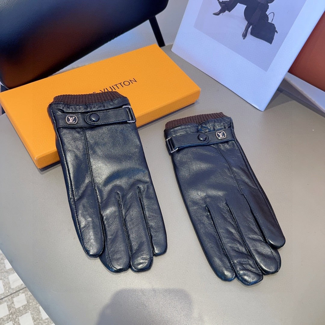 LOUIS VUITTON LV GLOVES IN BLACK LAMBSKIN 467997