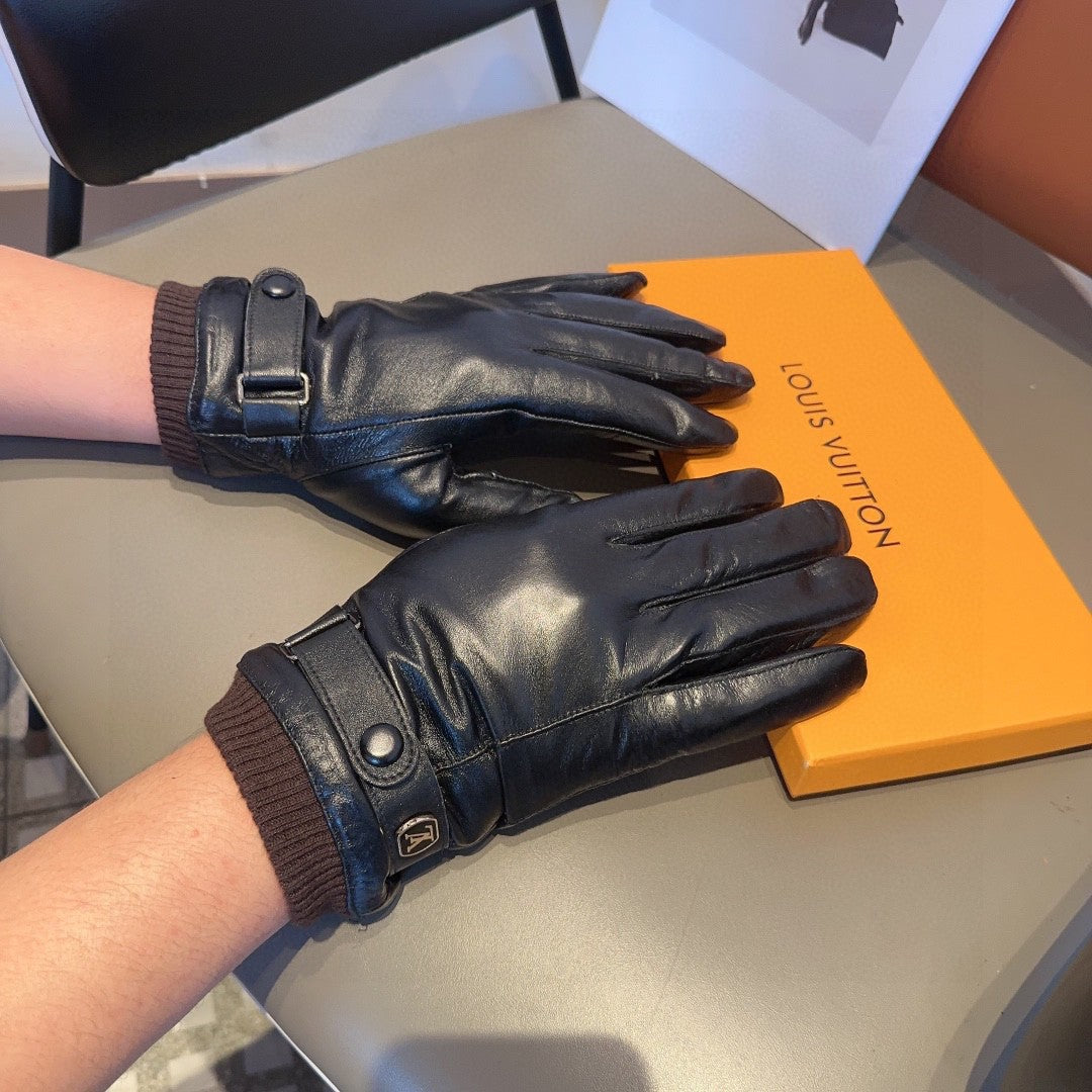 LOUIS VUITTON LV GLOVES IN BLACK LAMBSKIN 467997