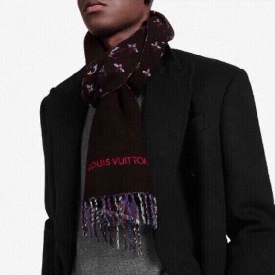 LOUIS VUITTON MONOGRAM GRADIENT TARTAN CITY SCARF 180 CM IN COLORFUL CASHMERE 391000