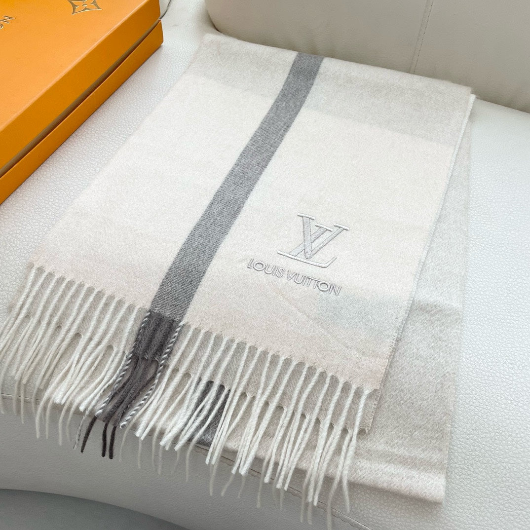 LOUIS VUITTON SCARF 180 CM IN BEIGE CASHMERE 394703