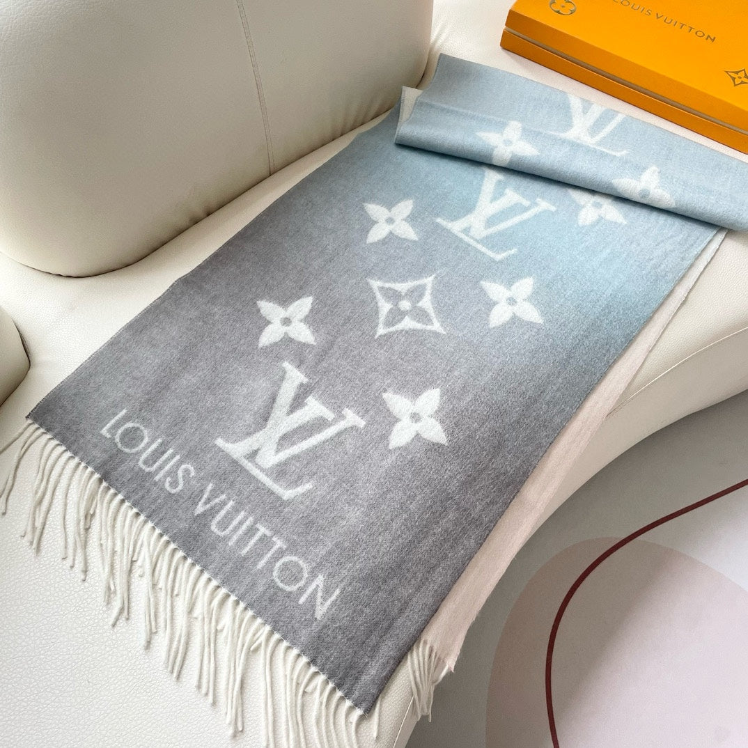 LOUIS VUITTON REYKJAVIK GRADIENT SCARF 220 CM IN COLORFUL CASHMERE 399734