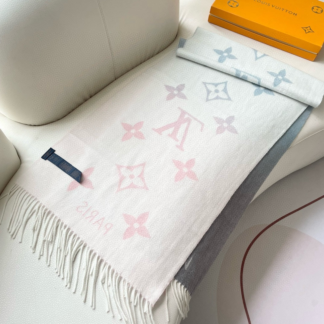 LOUIS VUITTON REYKJAVIK GRADIENT SCARF 220 CM IN COLORFUL CASHMERE 399734