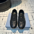 PRADA TRIANGLE LOGO SNEAKERS BLACK CALFSKIN