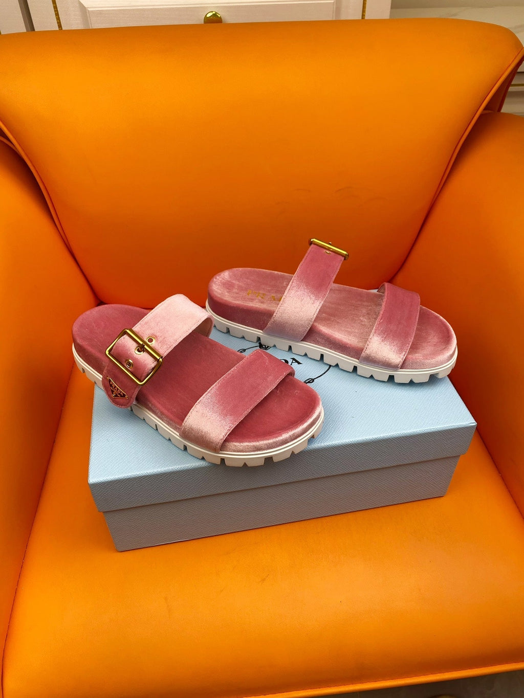 PRADA Pra Slides 10 Velvet Pink