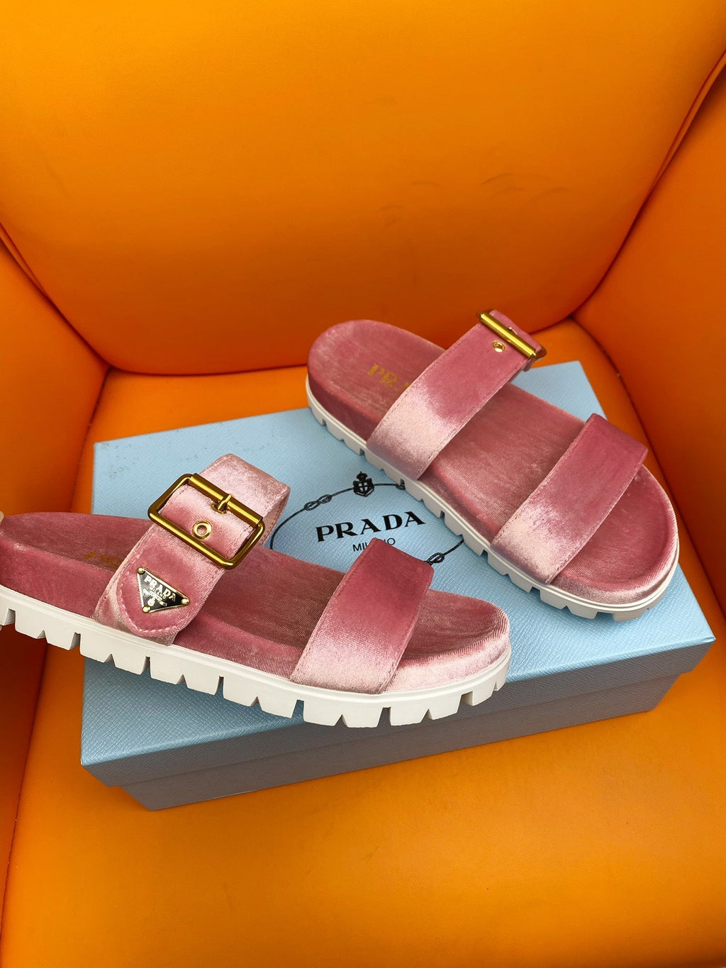 PRADA Pra Slides 10 Velvet Pink