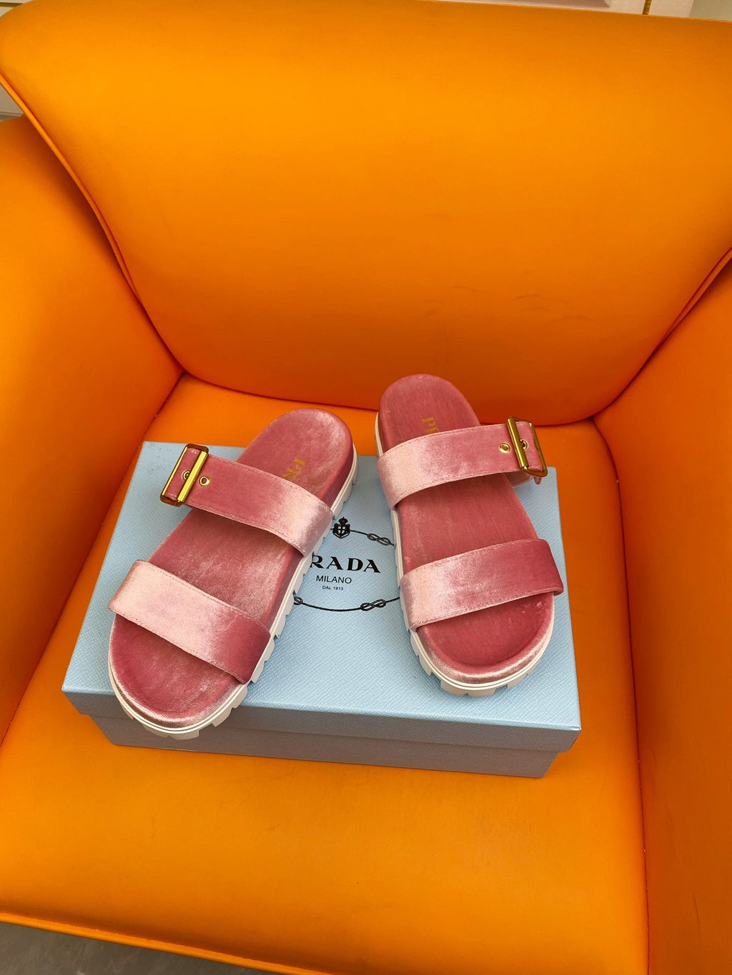 PRADA Pra Slides 10 Velvet Pink