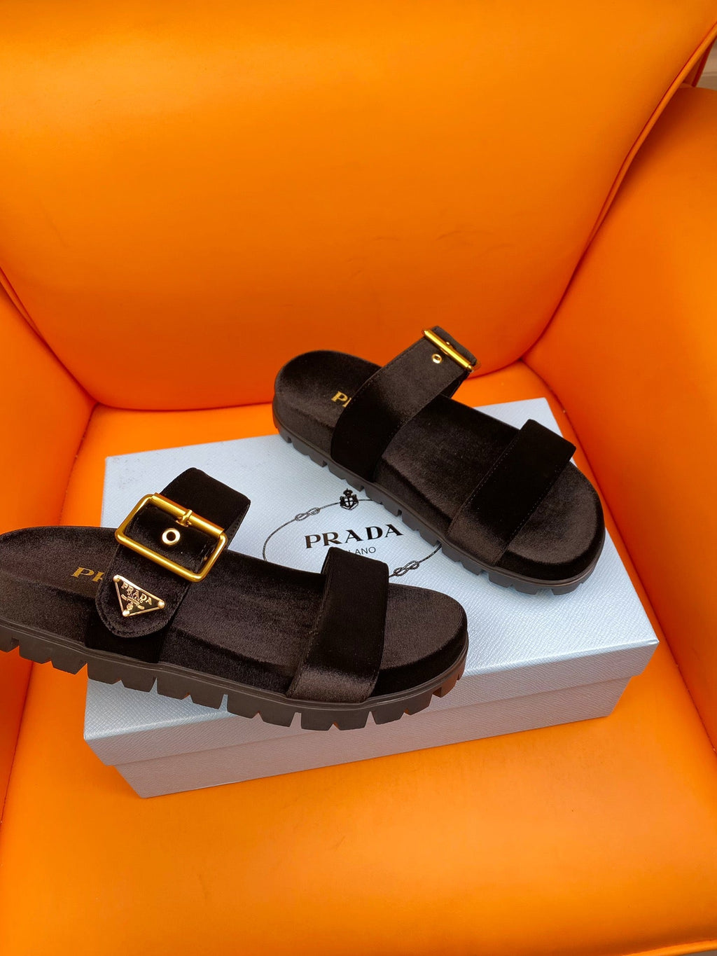 PRADA Pra Slides 10 Velvet Oak