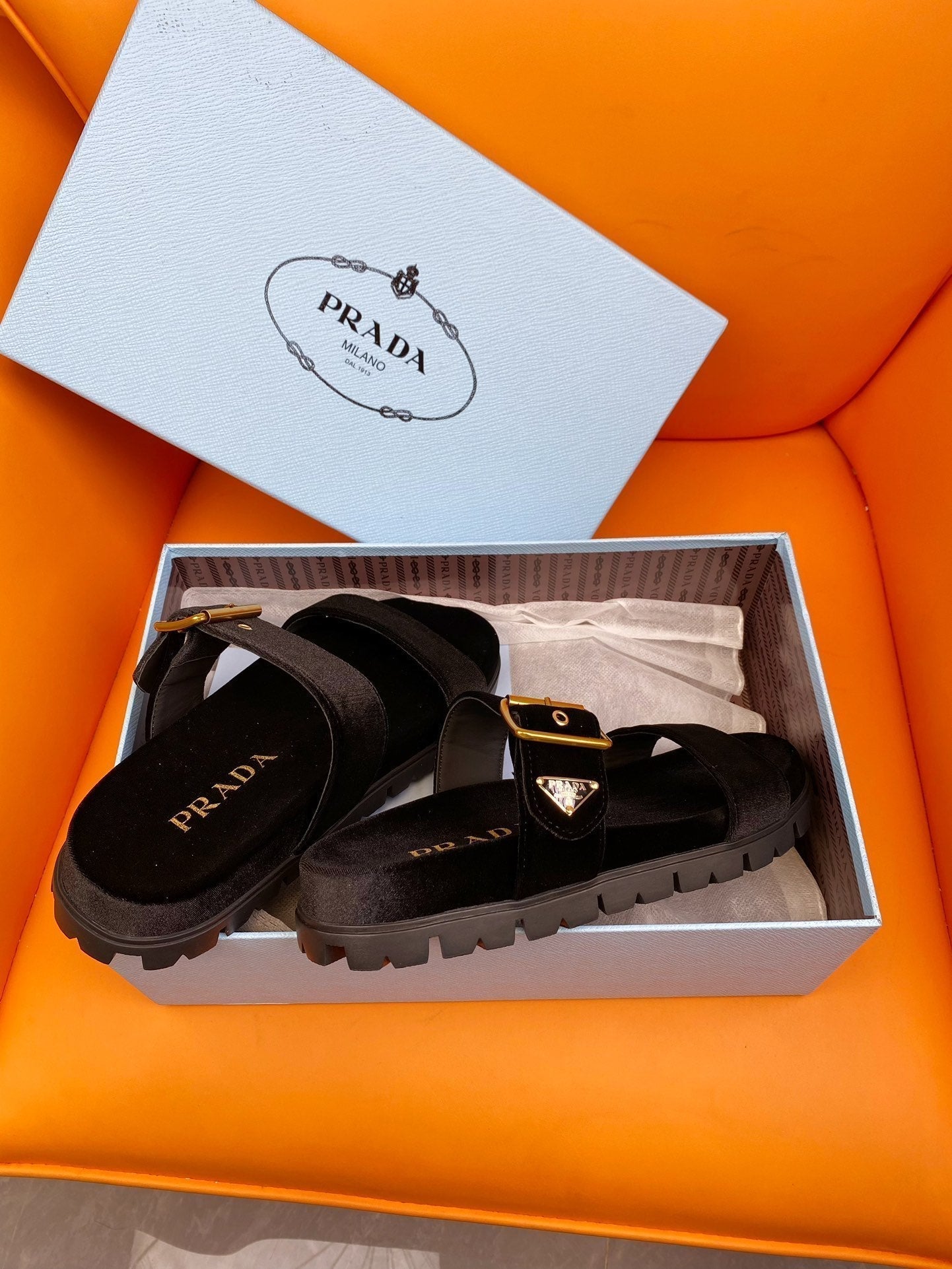 PRADA Pra Slides 10 Velvet Oak