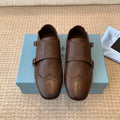 PRADA MONK STRAP IN RK BROWN CALFSKIN