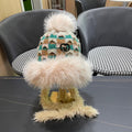 GUCCI BEANIE HAT IN COLORFUL WOOL AND RABBIT FUR 392116