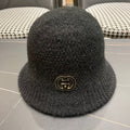 GUCCI BUCKET HAT IN BLACK WOOL PLUSH 399230