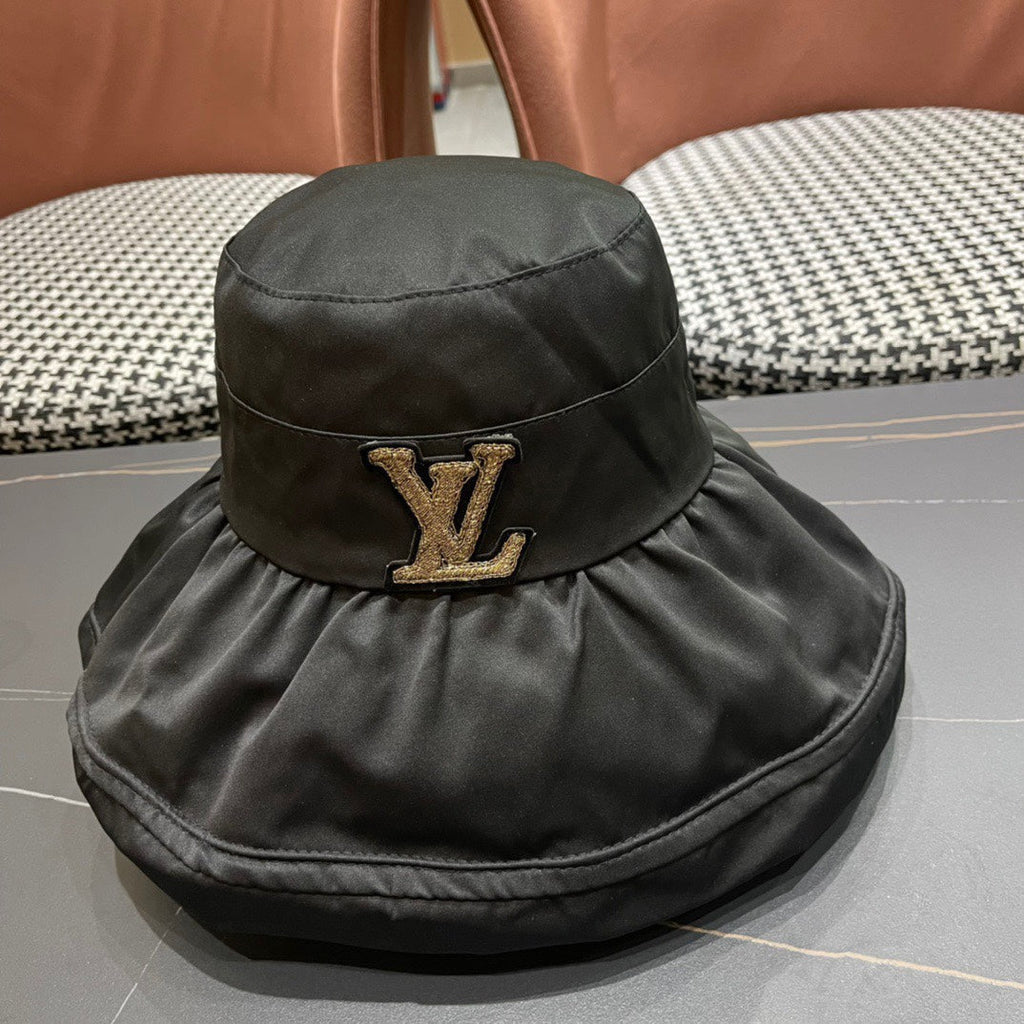 LOUIS VUITTON BUCKET HAT IN BLACK COTTON 404526