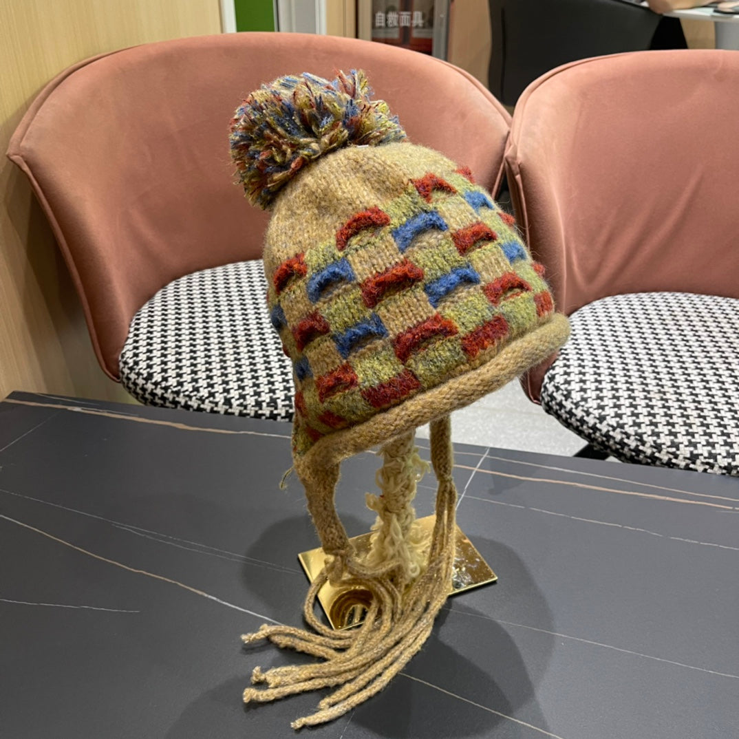 CHANEL KNITTED WOOL HAT COLORFUL 425765