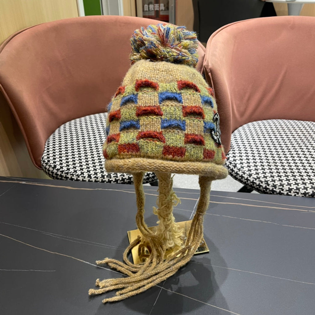 CHANEL KNITTED WOOL HAT COLORFUL 425765