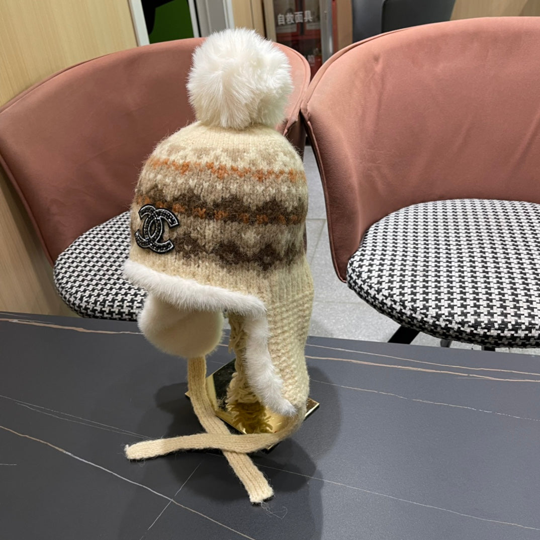 CHANEL PLUSH WINTER HAT COLORFUL 431201