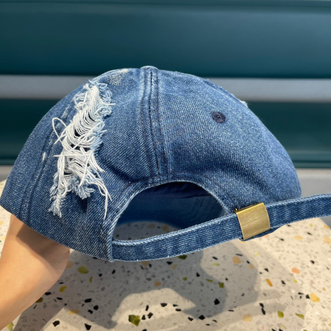 LOUIS VUITTON BASEBALL CAP IN CLASSIC BLUE DENIM 433085