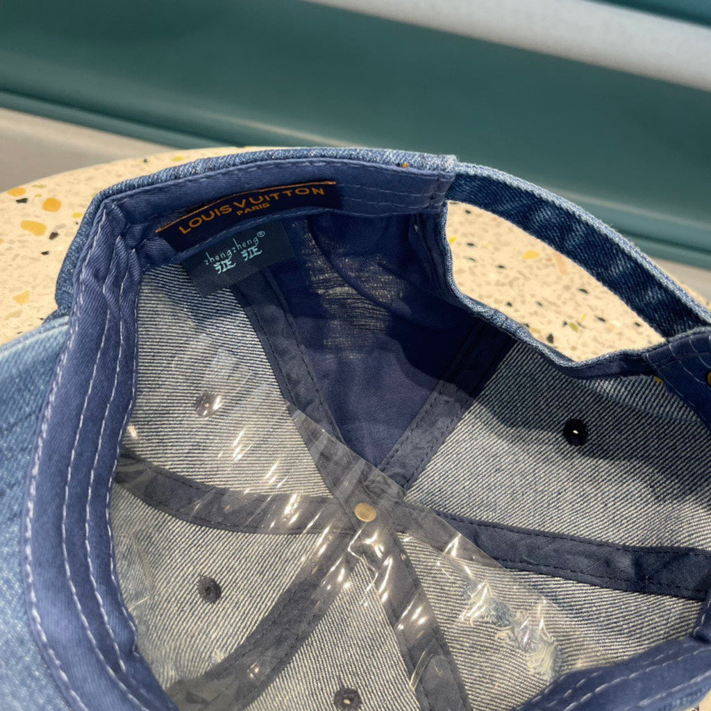 LOUIS VUITTON BASEBALL CAP IN CLASSIC BLUE DENIM 433085