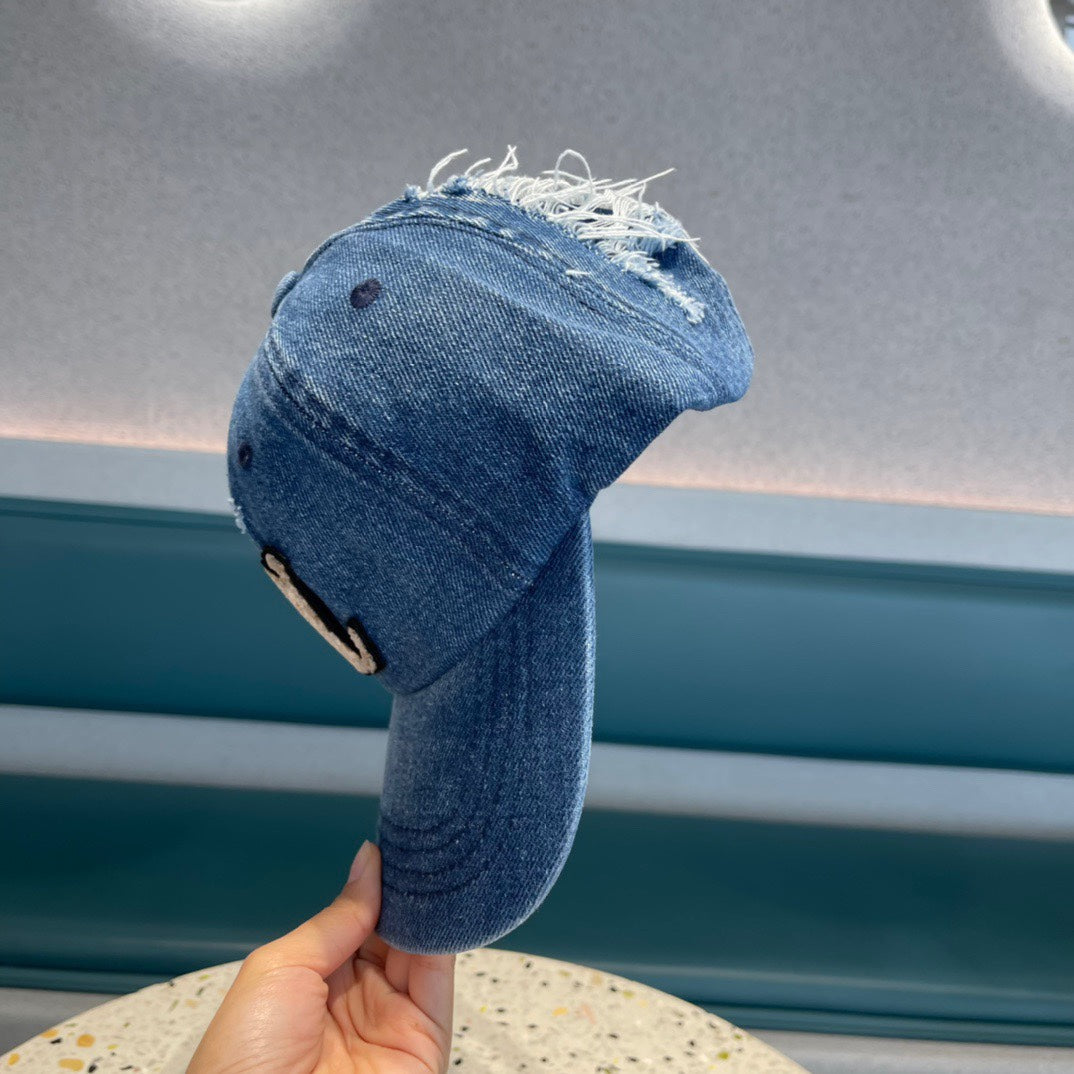 LOUIS VUITTON BASEBALL CAP IN CLASSIC BLUE DENIM 433085