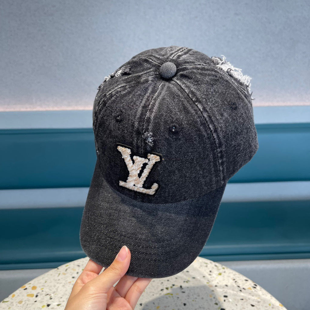 LOUIS VUITTON BASEBALL CAP IN BLACK DENIM 433087