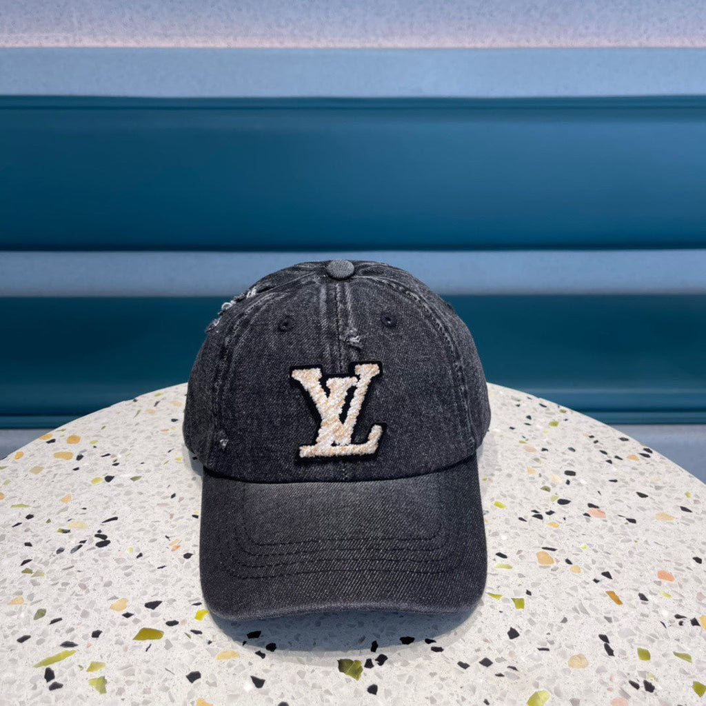 LOUIS VUITTON BASEBALL CAP IN BLACK DENIM 433087