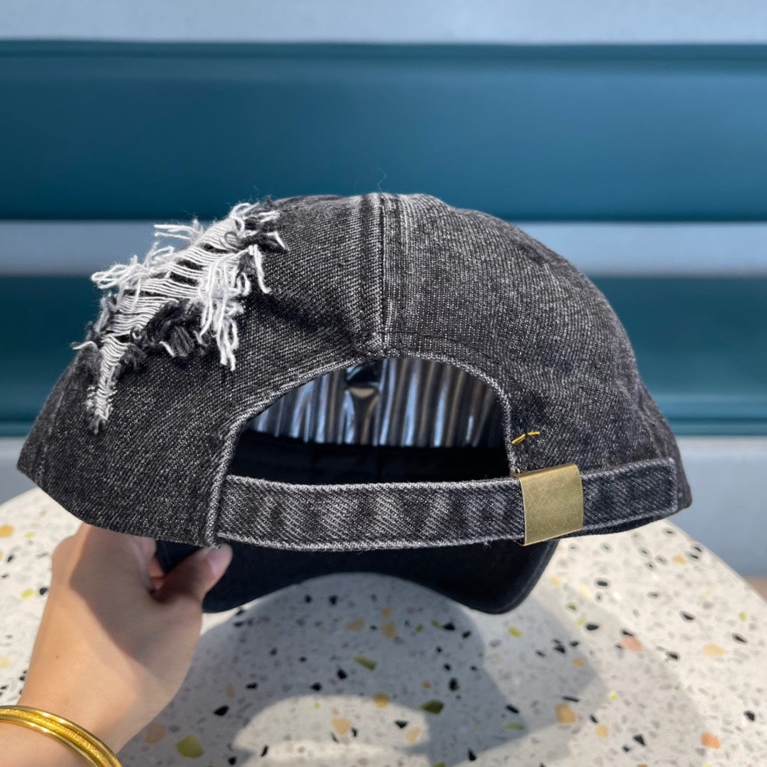 LOUIS VUITTON BASEBALL CAP IN BLACK DENIM 433087