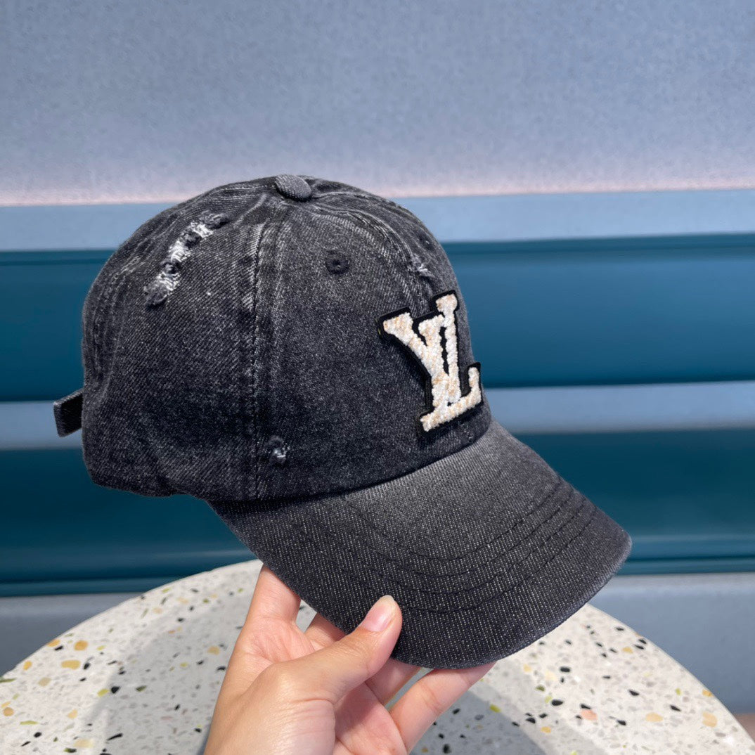 LOUIS VUITTON BASEBALL CAP IN BLACK DENIM 433087