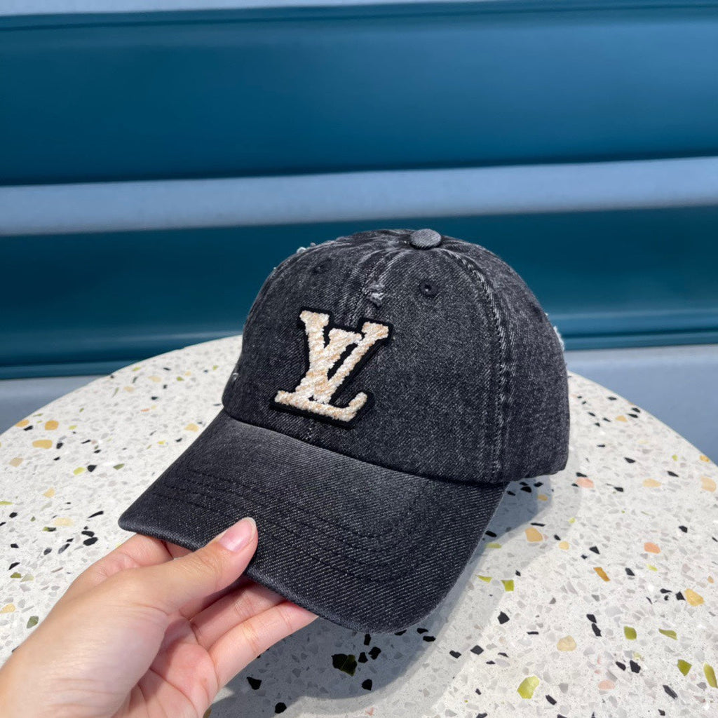 LOUIS VUITTON BASEBALL CAP IN BLACK DENIM 433087