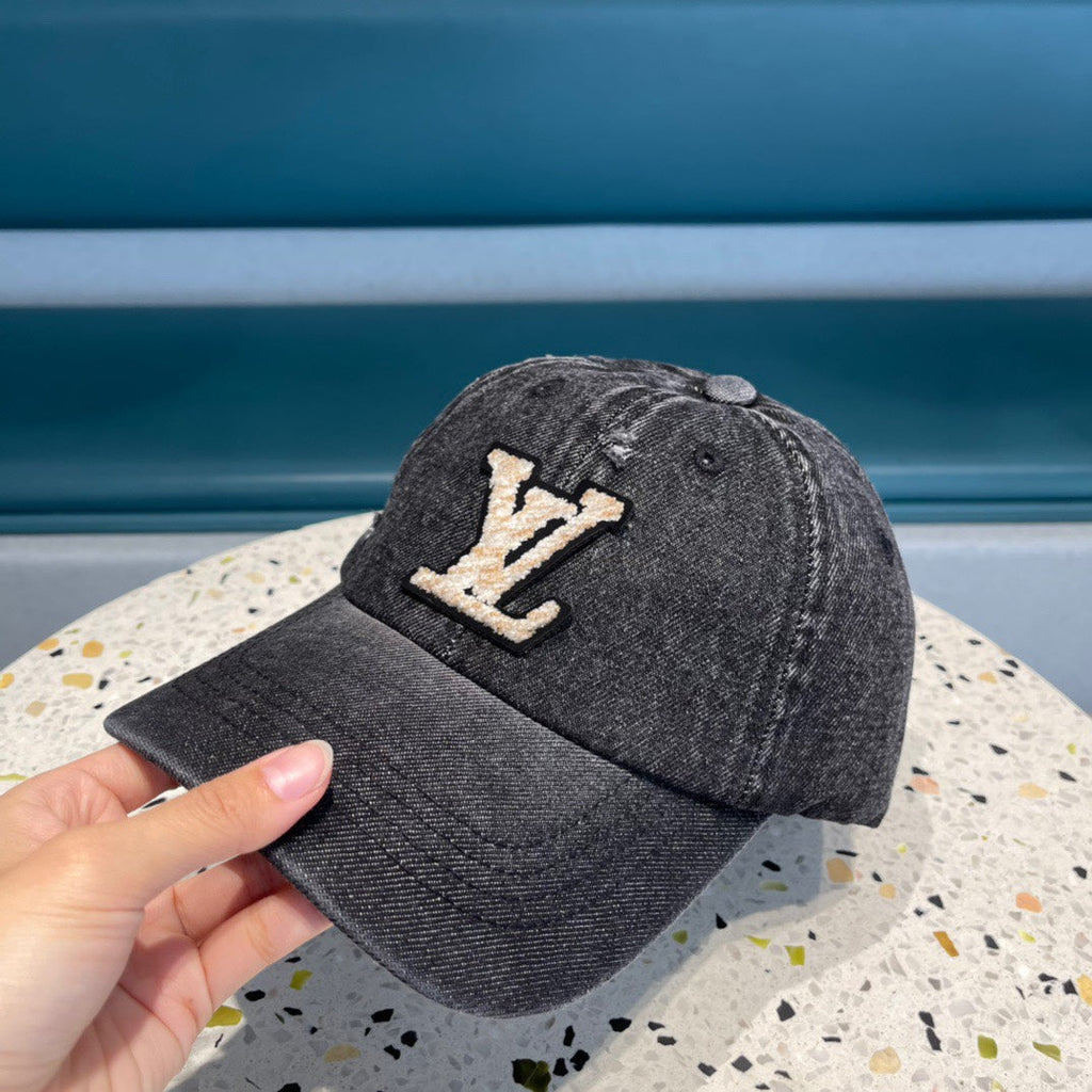 LOUIS VUITTON BASEBALL CAP IN BLACK DENIM 433087