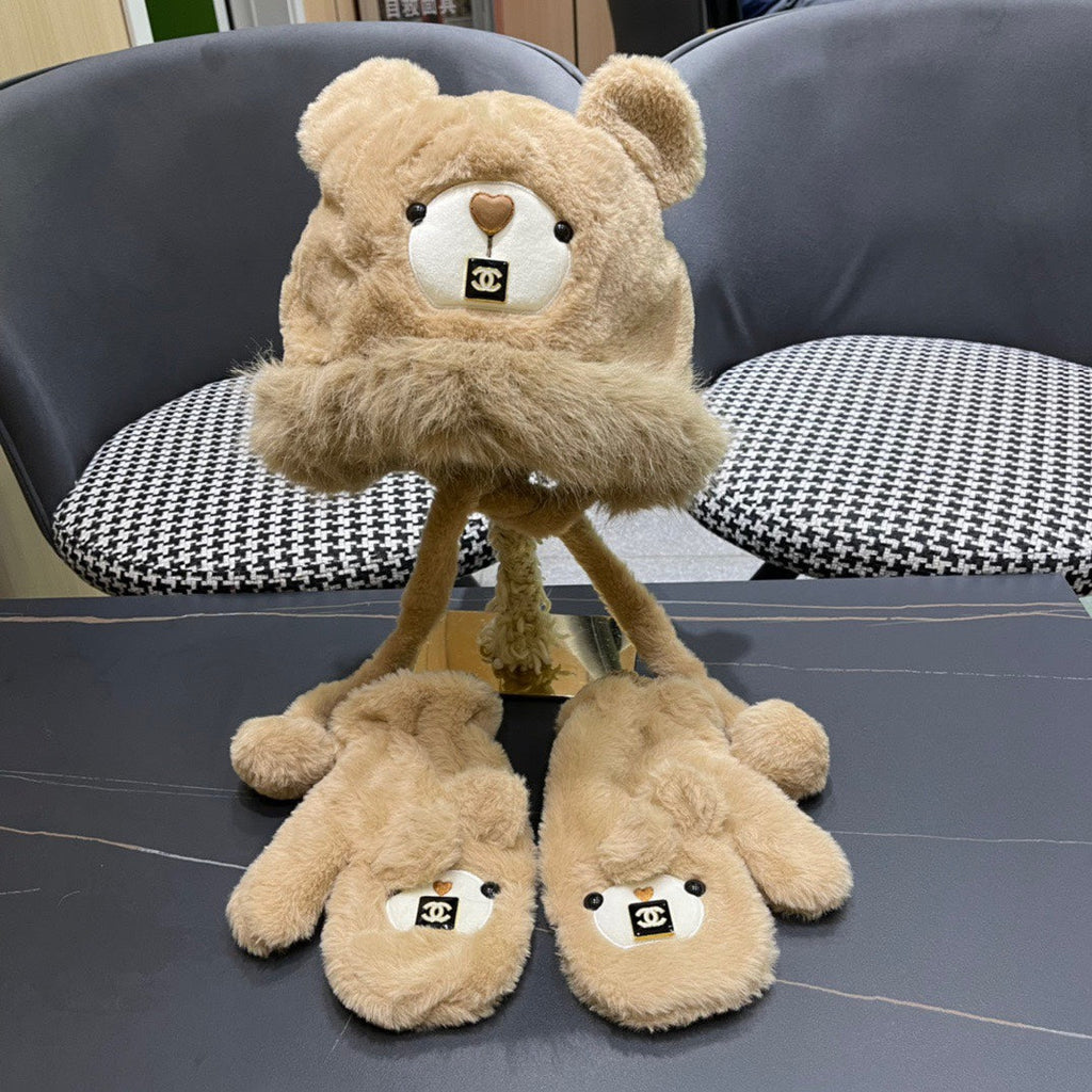 CHANEL THREE-PIECE SET IN CAMEL BROWN FLEECE AND WOOL 433194