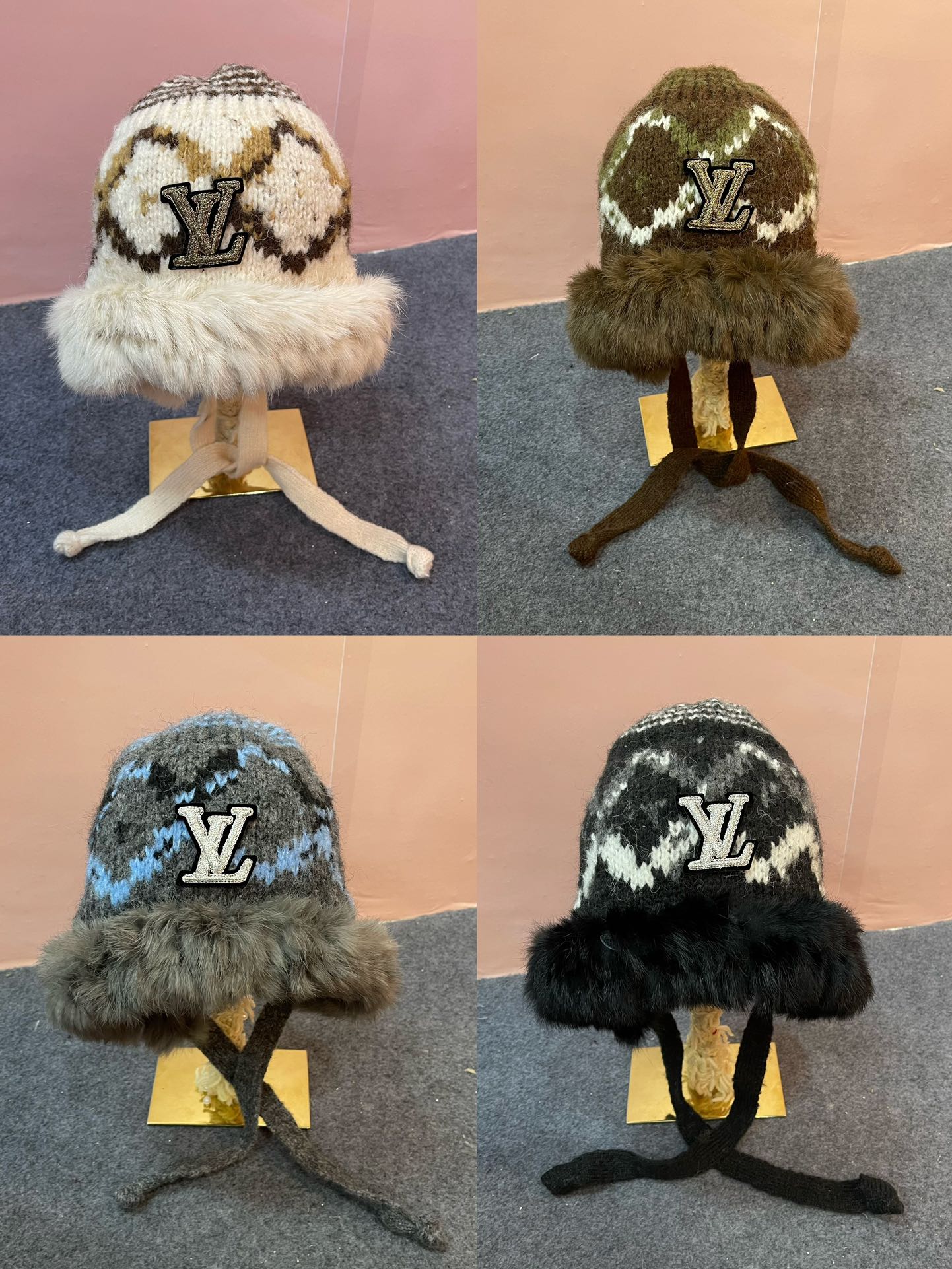 LOUIS VUITTON KNITTED WOOL HAT COLORFUL 436582
