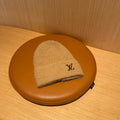 LOUIS VUITTON BEANIE HAT IN LIGHT BROWN WOOL 803044