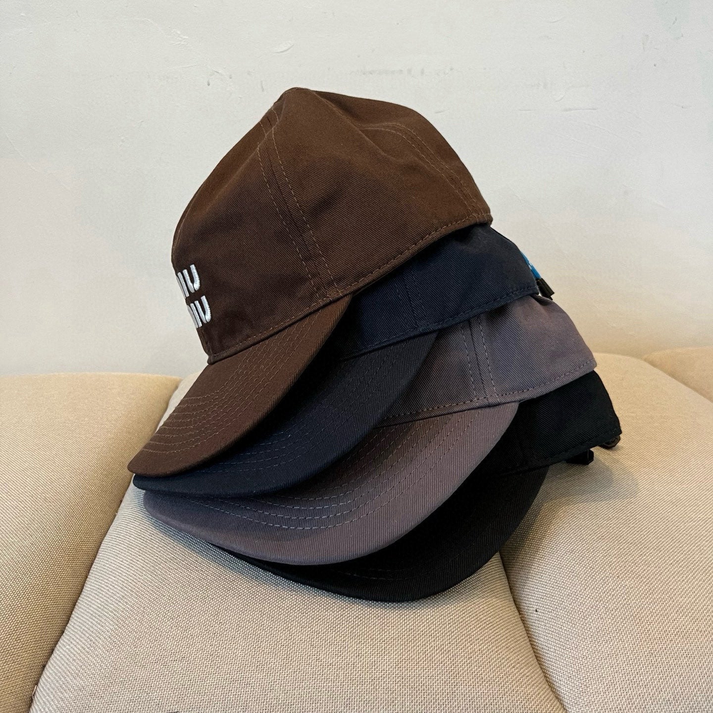 MM BASEBALL CAP IN BLACK KHAKI FABRIC STYLE 7