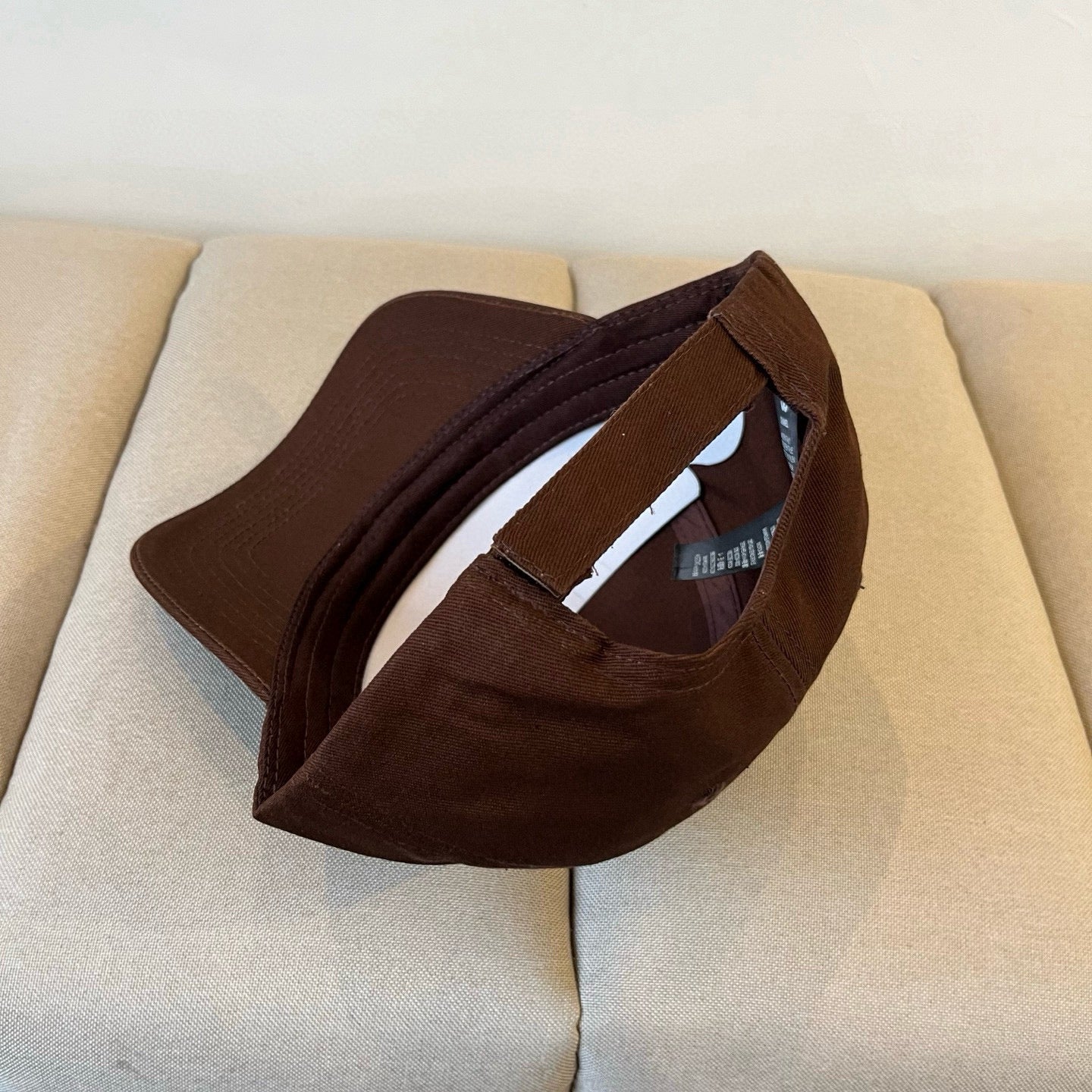 CHANEL BASEBALL HAT IN DARK CHOCOLATE COTTON 672895