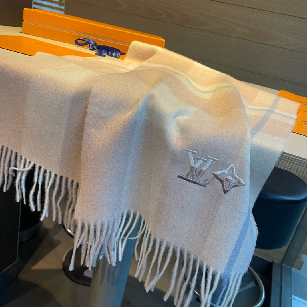 LOUIS VUITTON SCARF 185 CM IN LIGHT PINK CASHMERE 387891
