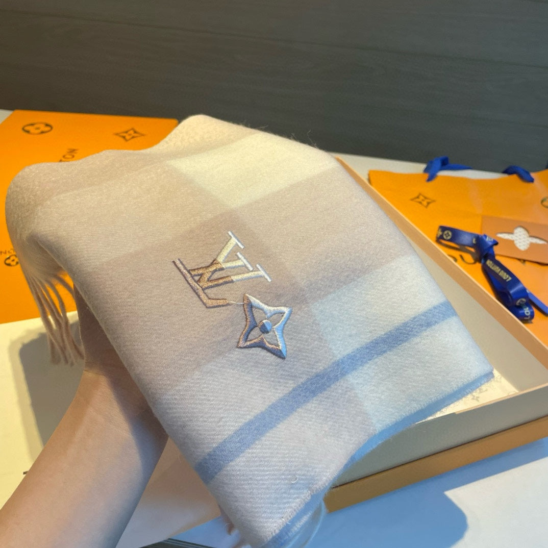 LOUIS VUITTON SCARF 185 CM IN LIGHT PINK CASHMERE 387891
