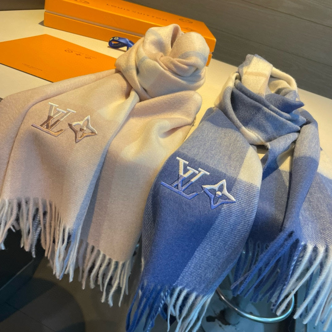 LOUIS VUITTON SCARF 185 CM IN LIGHT PINK CASHMERE 387891