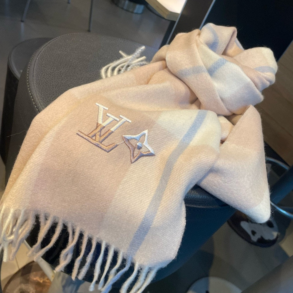 LOUIS VUITTON SCARF 185 CM IN LIGHT PINK CASHMERE 387891
