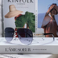 LOUIS VUITTON PILOT SUNGLASSES 582590 IN SILVER METAL GREY SMOKE LENSES