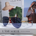 LOUIS VUITTON PILOT SUNGLASSES 582592 IN GOLD METAL BLACK LENSES