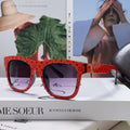 LOUIS VUITTON MONOGRAM SUNGLASS 581385 IN RED ACETATE FRAME