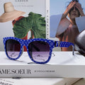LOUIS VUITTON MONOGRAM SUNGLASS 581385 IN BLUE ACETATE FRAME